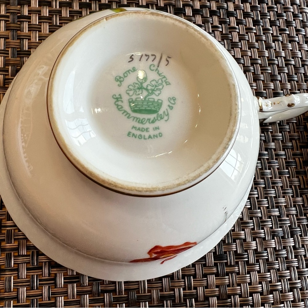 Tea Cup and Saucer. Light Pink Border with Yellow Rose
Center Hammersley Tea - Picture 8 of 11